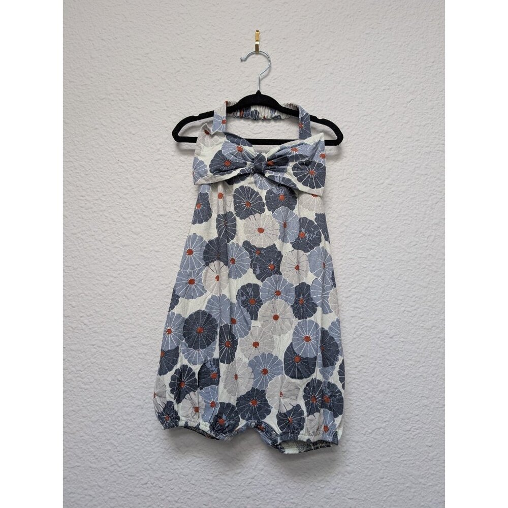 Kate Quinn Bamboo Halter Bow Bubble Shortie 2T Robin Vintage Daisy Romper